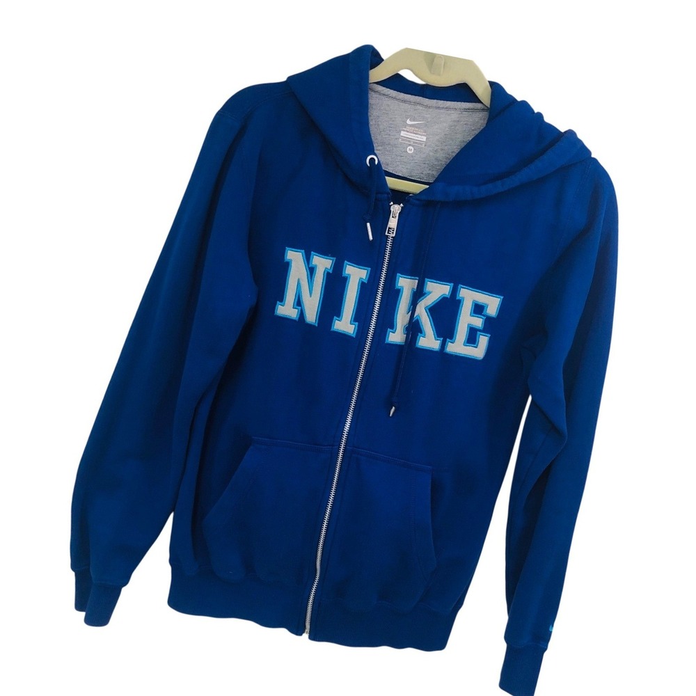 Nike Zip Hoodie Spellout Streetwear Gym Training Retro Varsity Swoosh Mens M